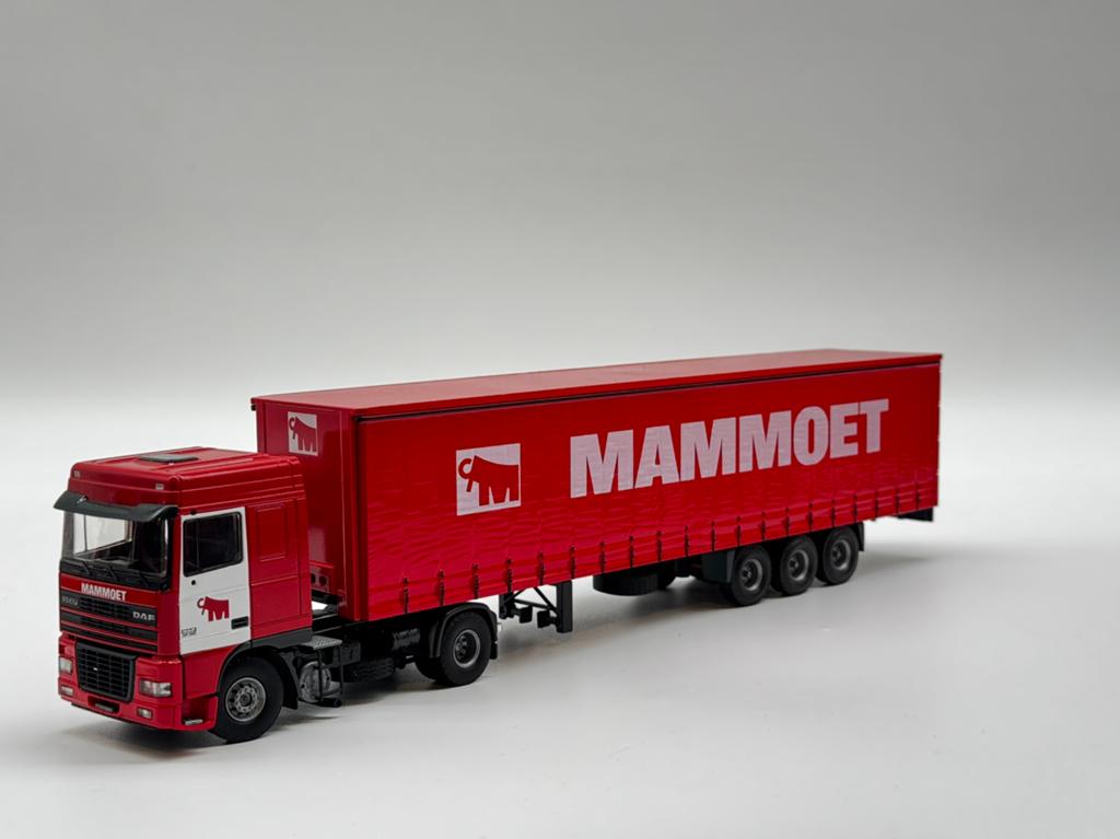 TEKNO DAF 95 XF ferry trailer MAMMOET, Hobby en Vrije tijd, Modelauto's | 1:50, ., Nieuw, ., Ophalen of Verzenden