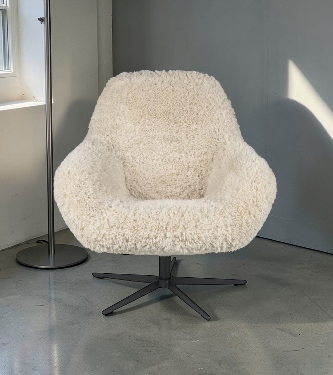 Prachtige draaifauteuil in veel soorten bekleding, Huis en Inrichting, Maison Chic, Leer, ., Minder dan 75 cm