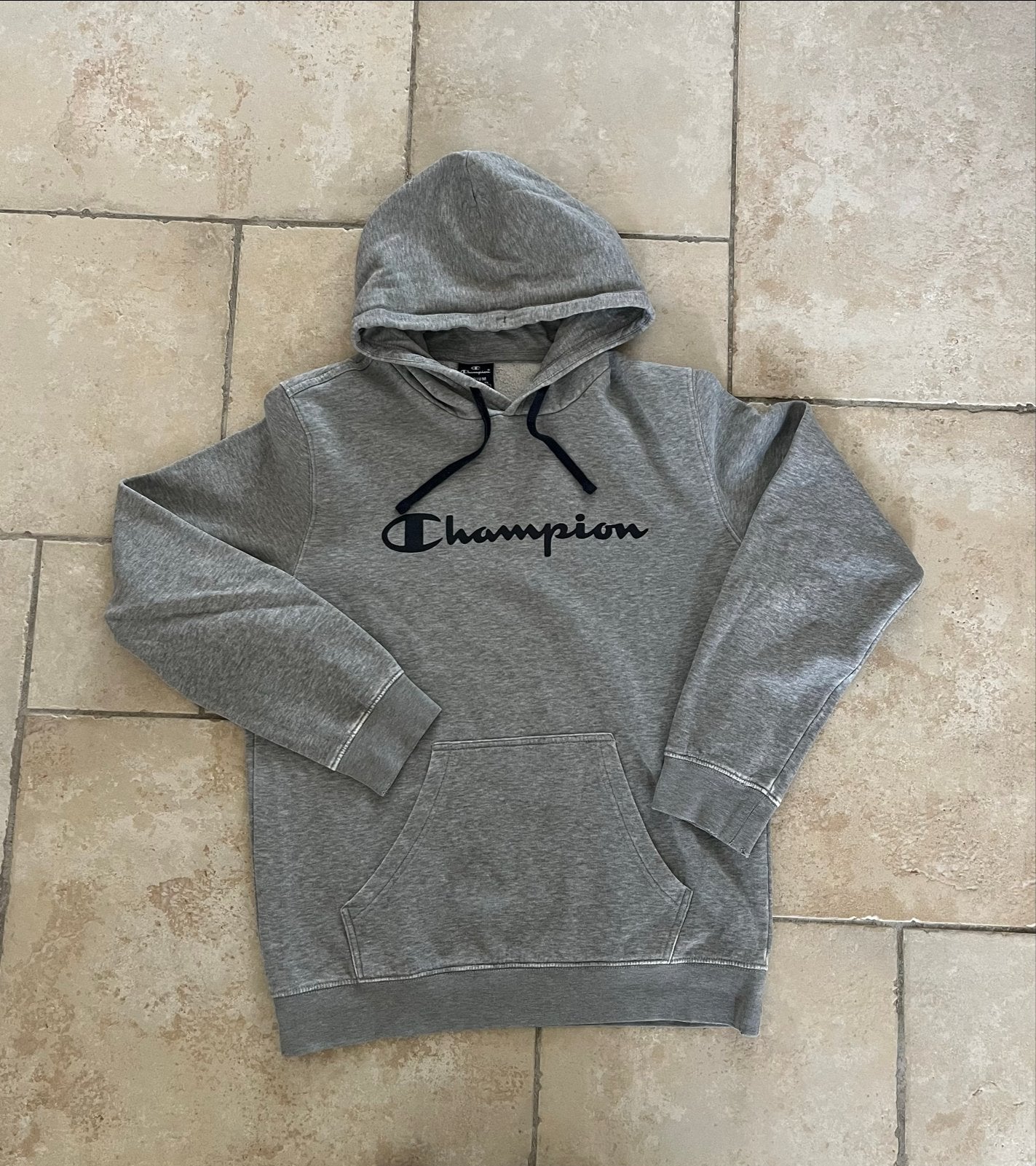 Champion Hoodie Grijs Maat M, Ophalen of Verzenden, Gedragen, Maat 48/50 (M), Grijs