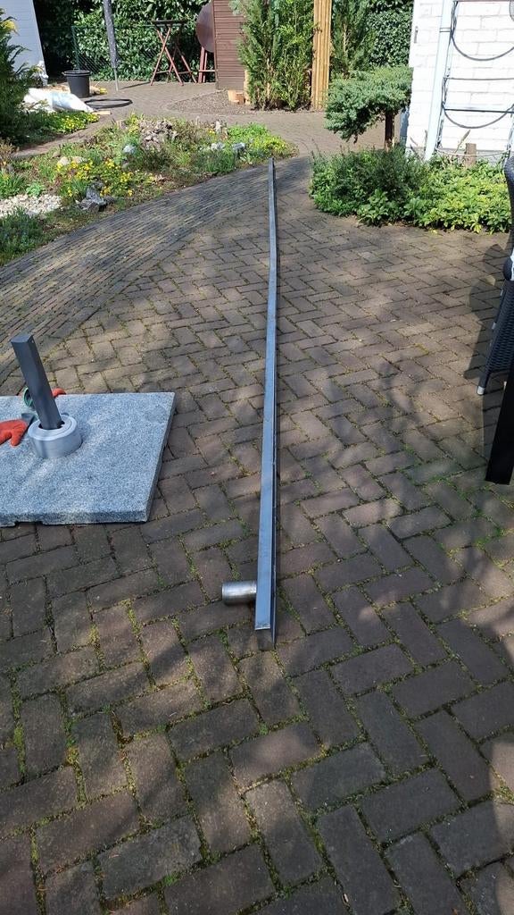 Rvs dakgoot 5.90 meter, Ophalen