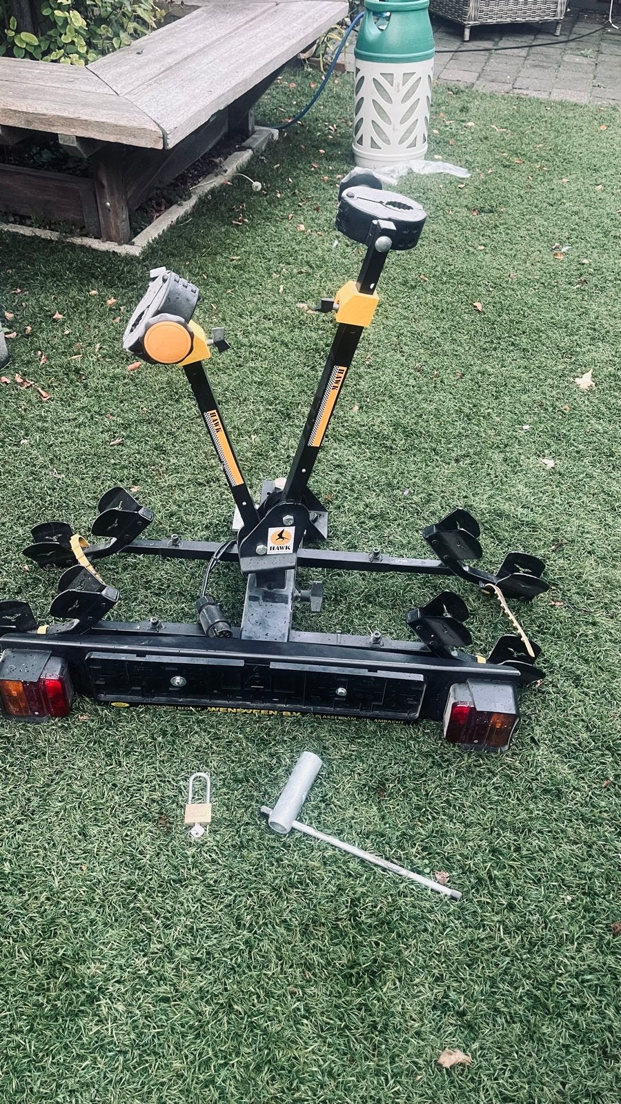 Hawk Spinder fietsendrager voor trekhaak, Auto diversen, Ophalen, 2 fietsen, Gebruikt, Trekhaakdrager