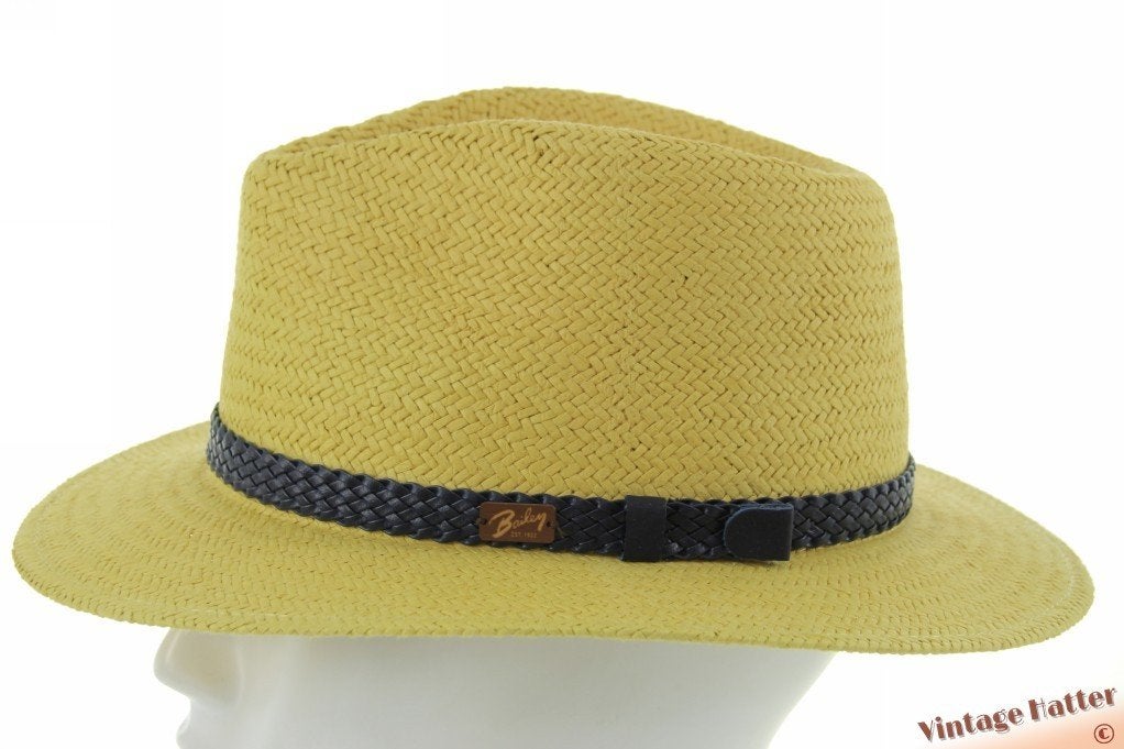 Zomer gleufhoed Bailey Hats Bristol groen beige stro 59-60, Hoed, Nieuw, Ophalen of Verzenden, 58 of 59 cm (L, 7¼ of ⅜ inch)