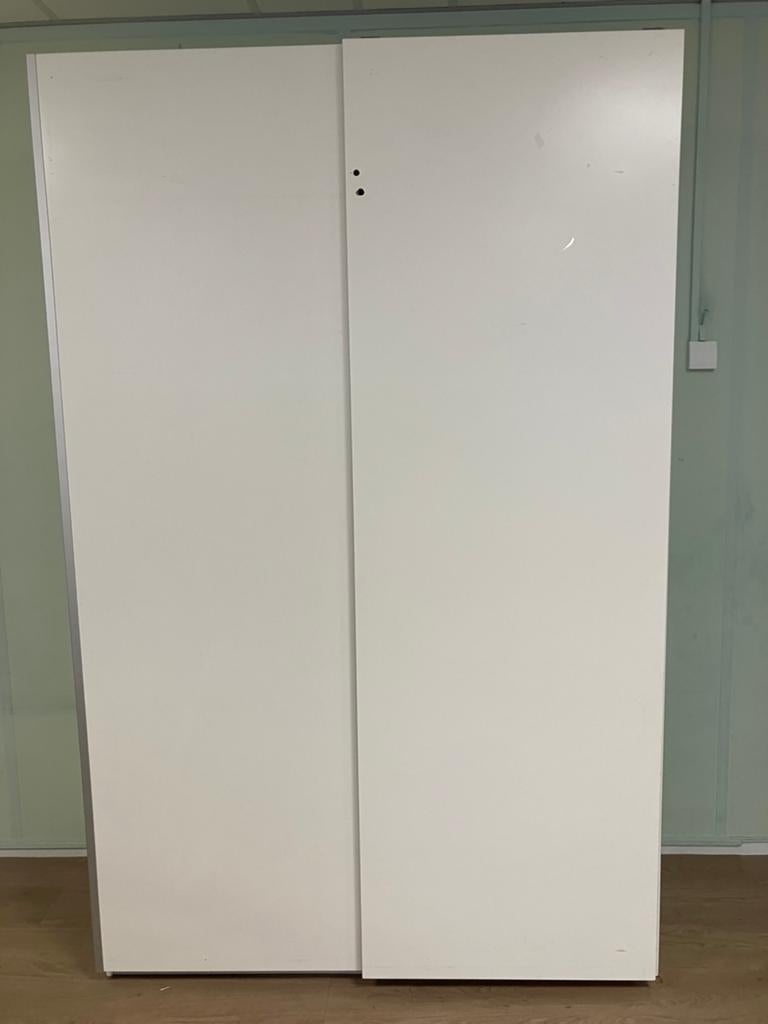 Pax kast 150 x 236 cm met witte schuifdeuren, Ophalen, Gebruikt, 100 tot 150 cm, 200 cm of meer