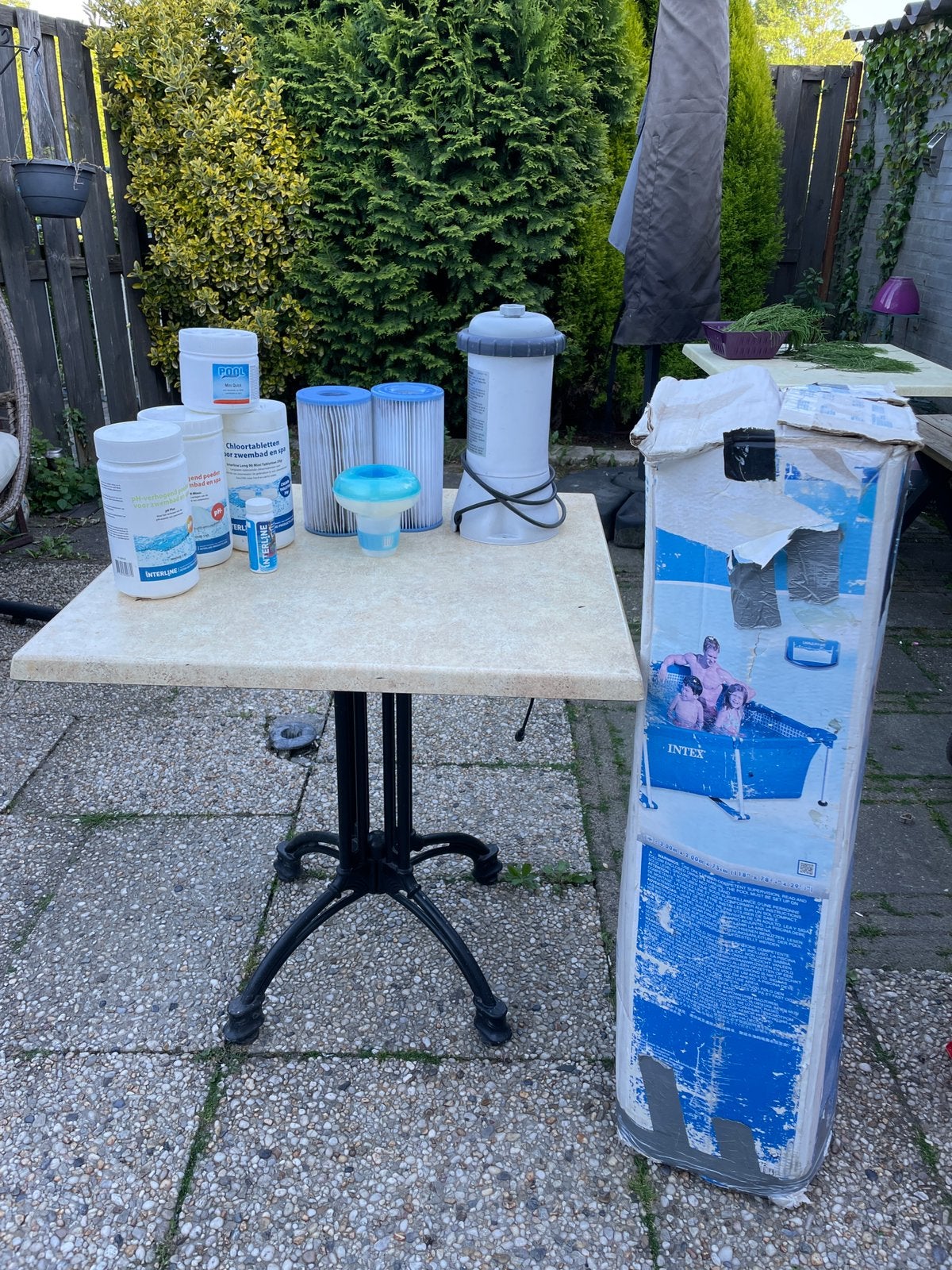 Zwembad, Tuin en Terras, Ophalen, Minder dan 80 cm, Opzetzwembad, Rechthoekig