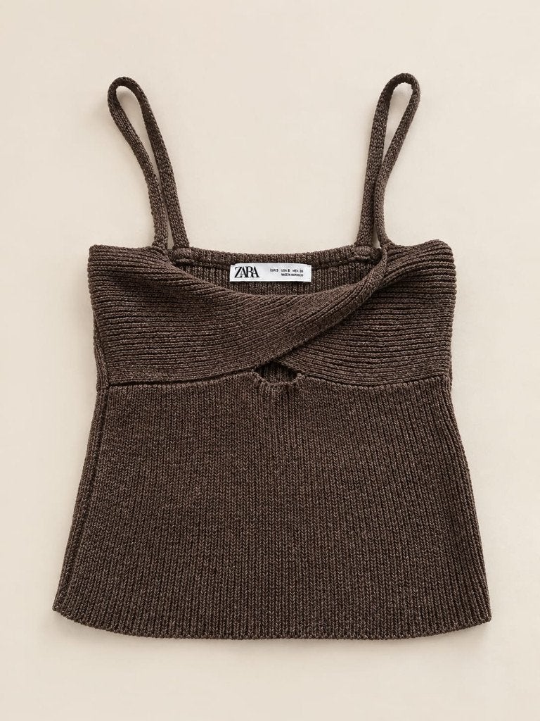topje, Bruin, Verzenden, Zara, Gedragen