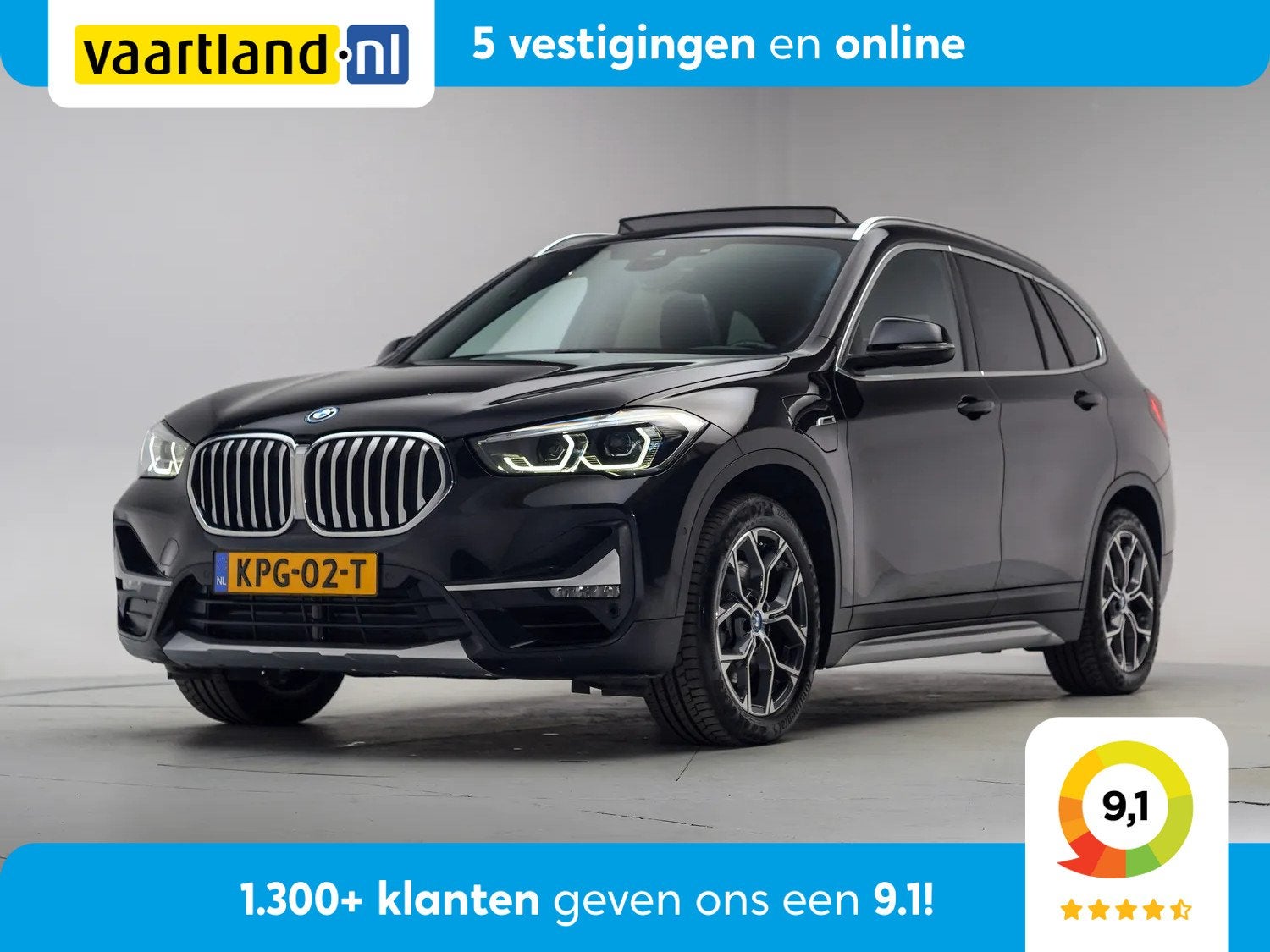 BMW X1 xDrive25e High Executive Aut. [ Panoramadak Leder Hea, Auto's, Automatische klimaatregeling, Gebruikt, 750 kg, Zwart