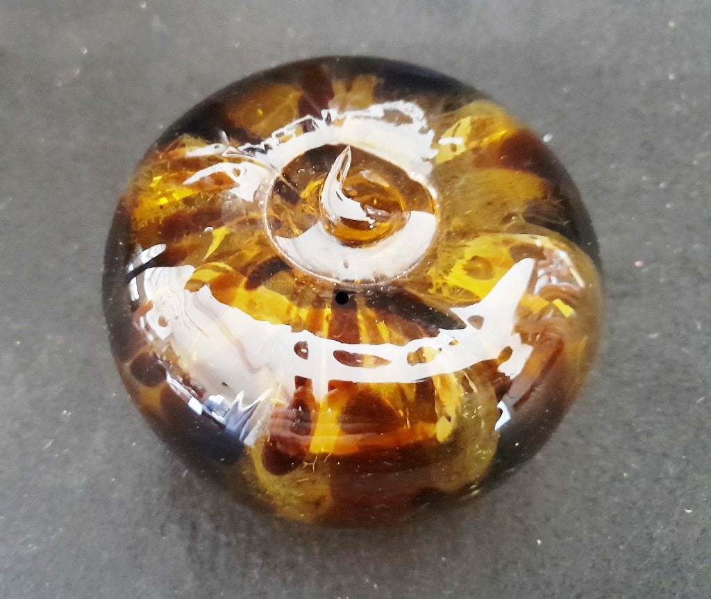 bruine glazen appel, Antiek en Kunst, Ophalen of Verzenden