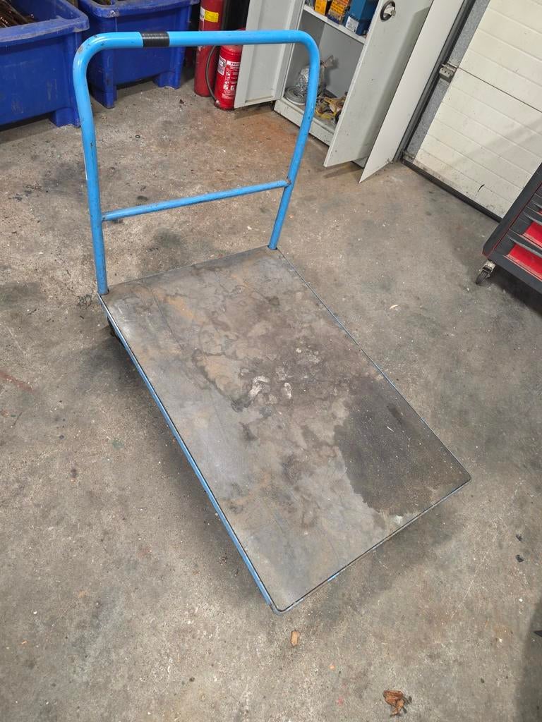 Plateau wagen 125 cm lang 80 cm breed, Doe-het-zelf en Verbouw, Transportwagens, 100 liter of meer, Ophalen of Verzenden, Transportkar