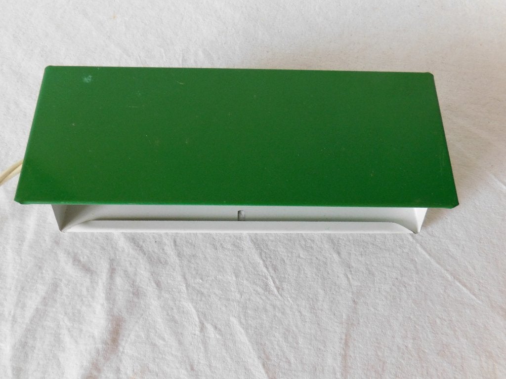 Vintage bedlampje in groen - wit, jaren '70, afm. 23x8,5x5 c, Ophalen of Verzenden, Huis en Inrichting