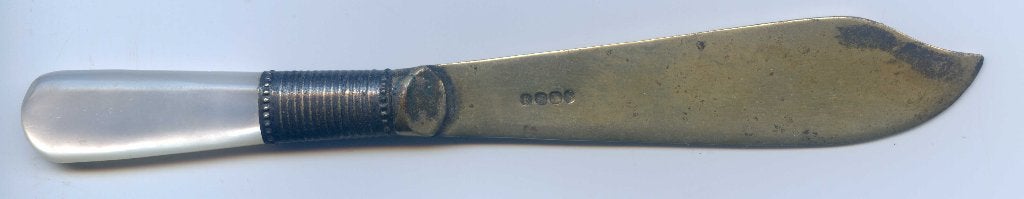 Oud Botermesje met Parelmoer, Ophalen of Verzenden
