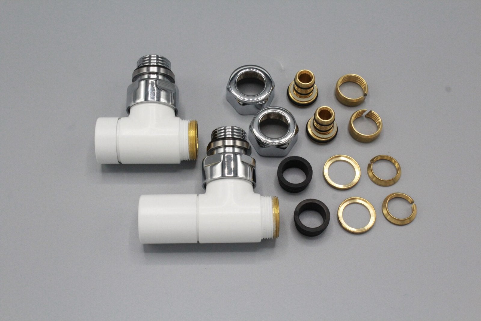 Instamat Cylinder aansluitset 1/2" - haaks - soft wit (new), Radiator, Nieuw, Minder dan 60 cm, Ophalen of Verzenden