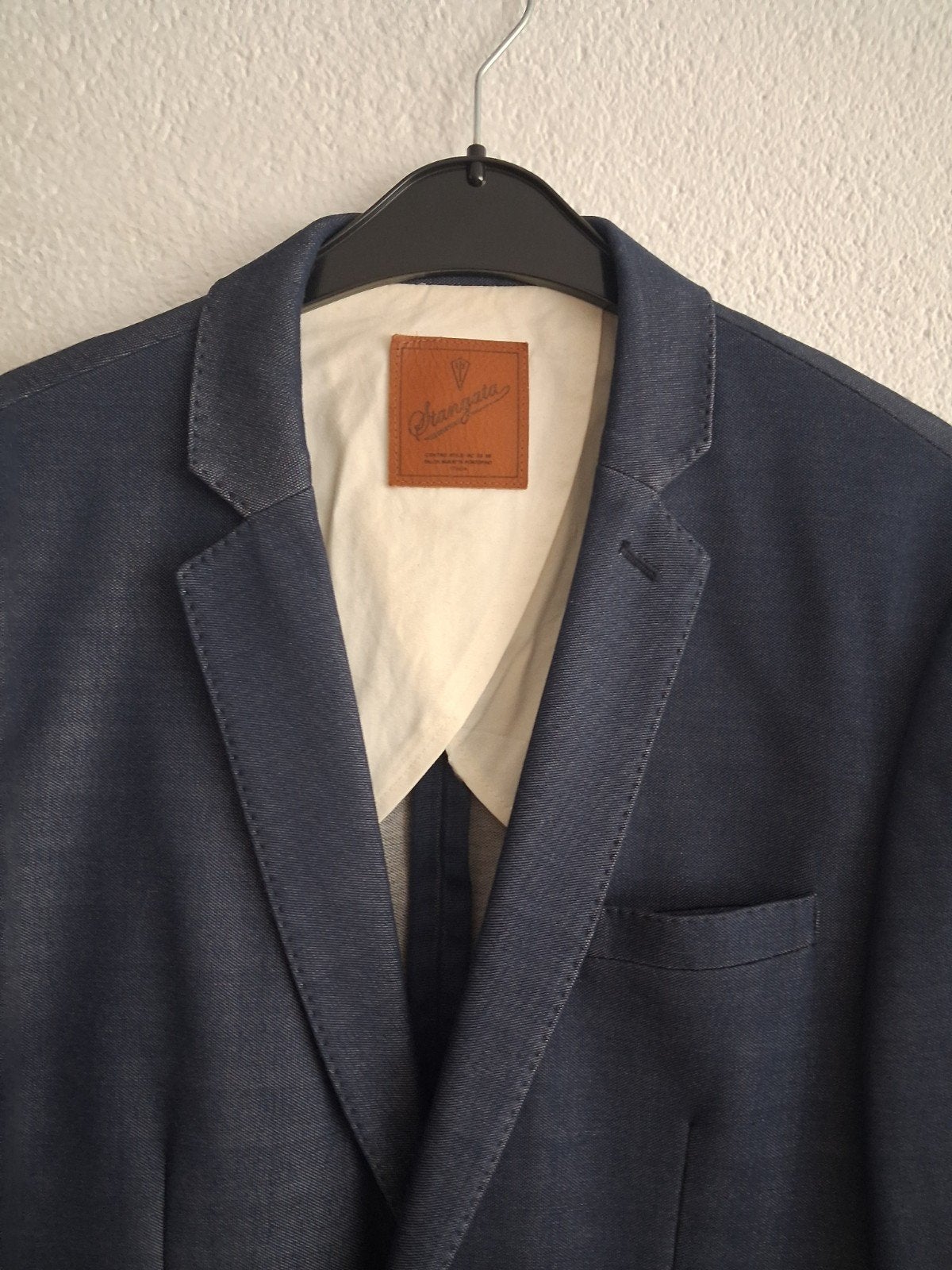 Stangata Heren Blazer Indigo Katoen Maat L, Ophalen of Verzenden, Zo goed als nieuw, Blauw