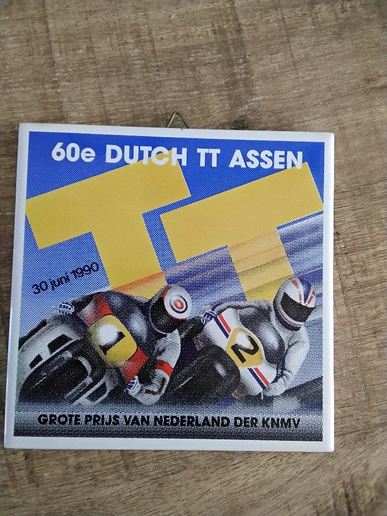 60e TT assen tegel 1990, Ophalen of Verzenden, Nieuw, Motoren
