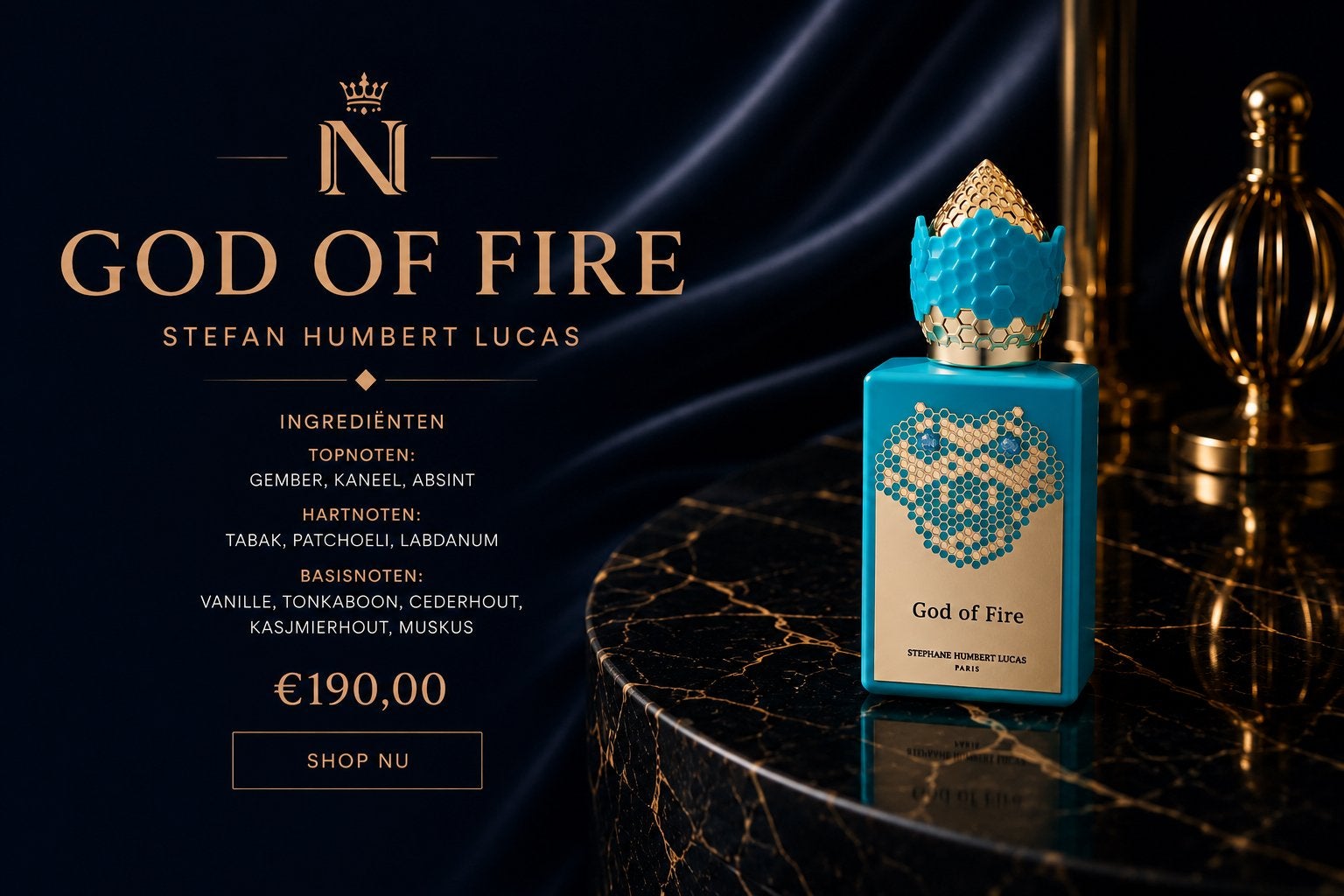 Stefan Humbert Lucas God of Fire Parfum - Luxe Geur, Ophalen of Verzenden, Nieuw