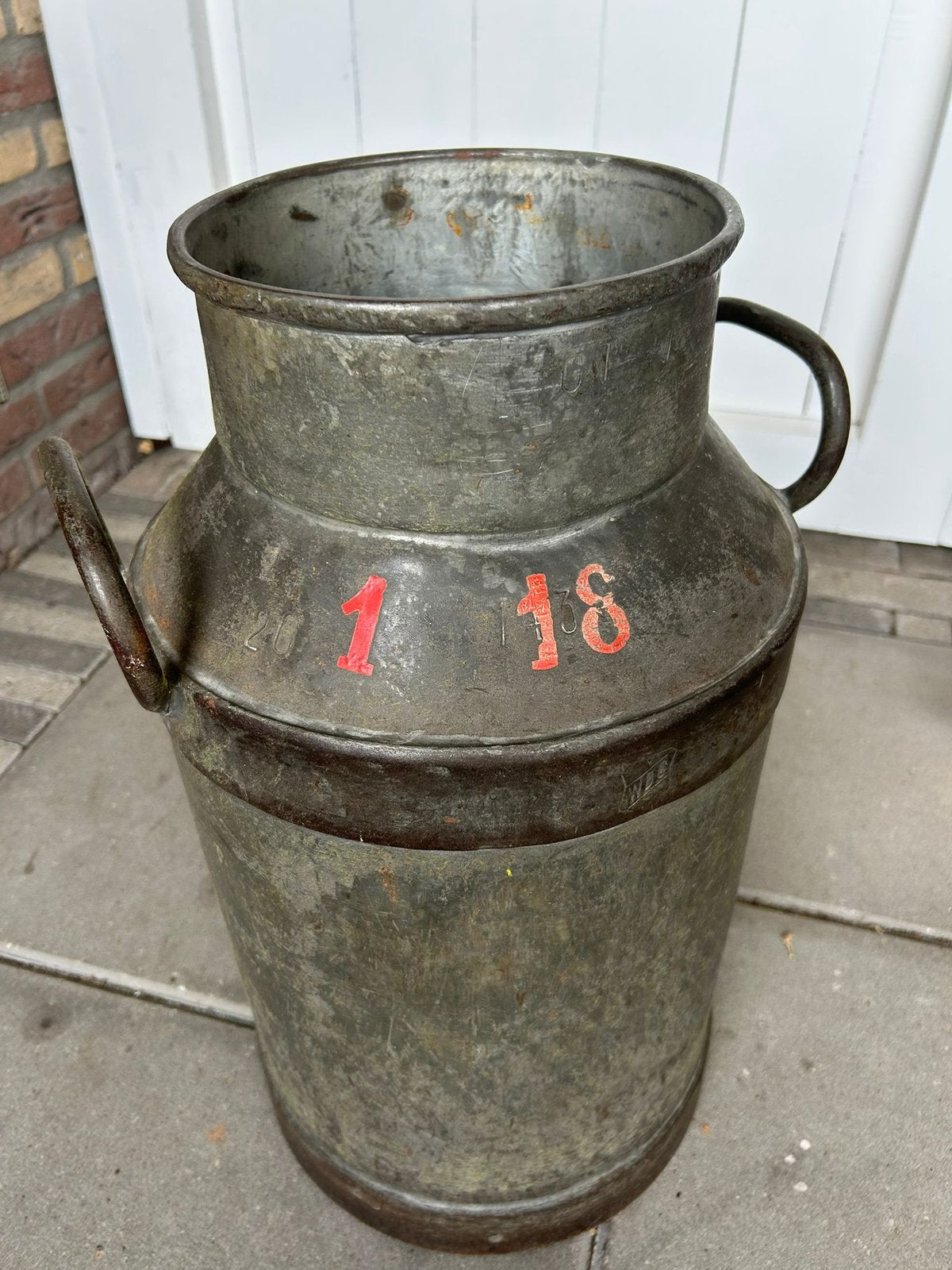 Antieke metalen melkbus, Ophalen of Verzenden, Gebruikt