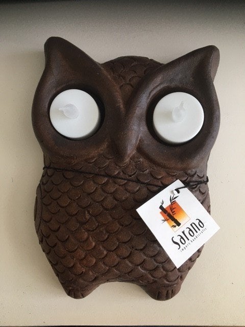 Nieuwe terracotta theelichthouder, Bruin, Overige merken, Natuurlijk materiaal, Waxinelichthouder