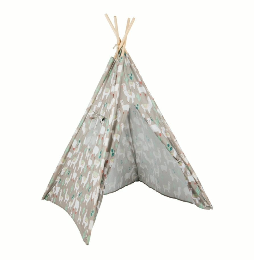 Tipi speeltent met vrolijk lama-patroon, Ophalen, Zo goed als nieuw