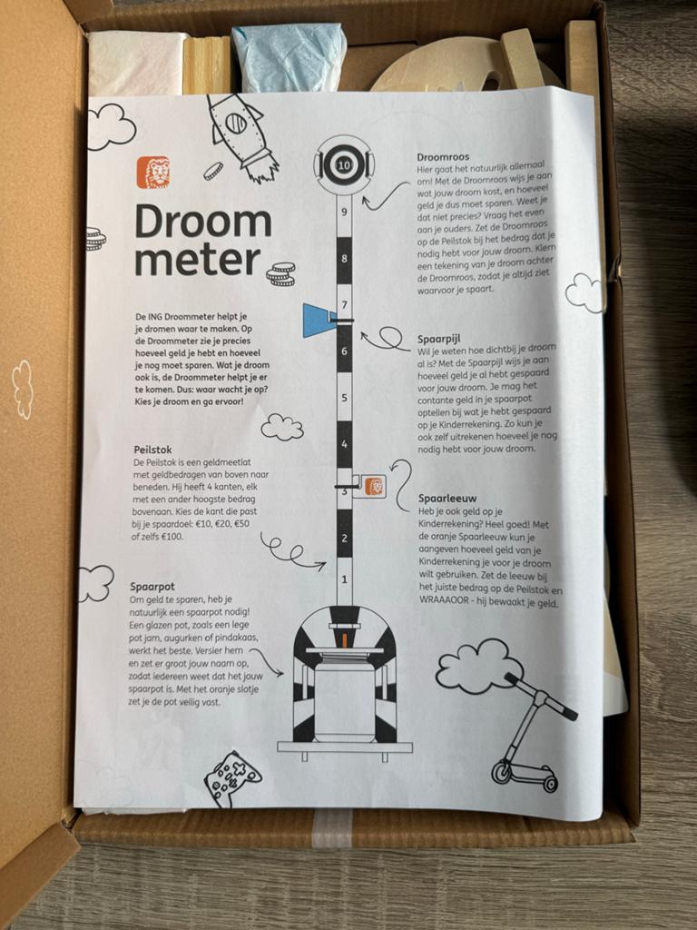 ING Droommeter - Sparen voor je dromen, Ophalen of Verzenden, Nieuw, Knutselen