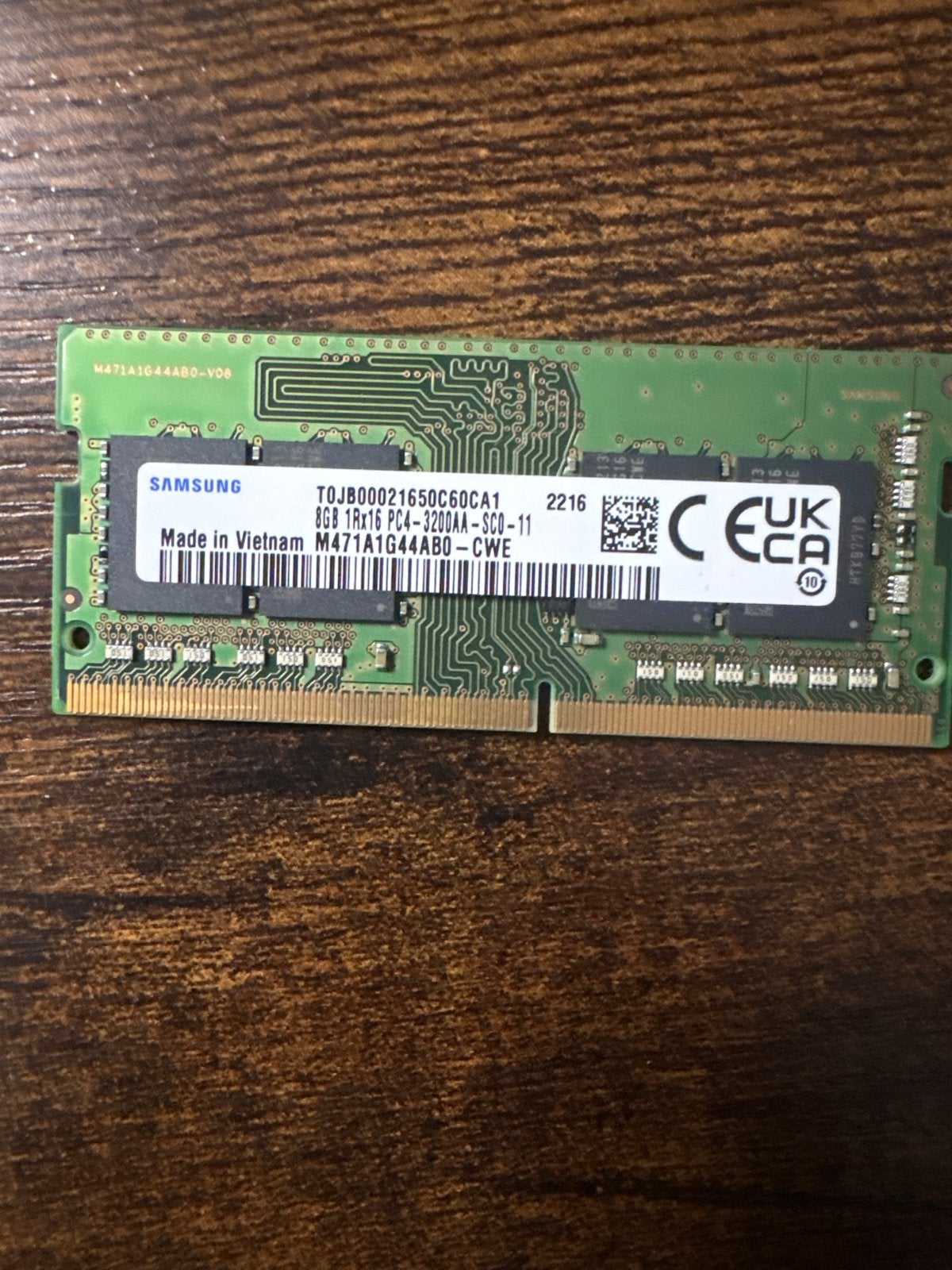 Samsung 8GB DDR4 RAM PC4-3200AA Laptop Geheugen, Computers en Software, RAM geheugen, DDR4, 8 GB, Ophalen of Verzenden, Zo goed als nieuw