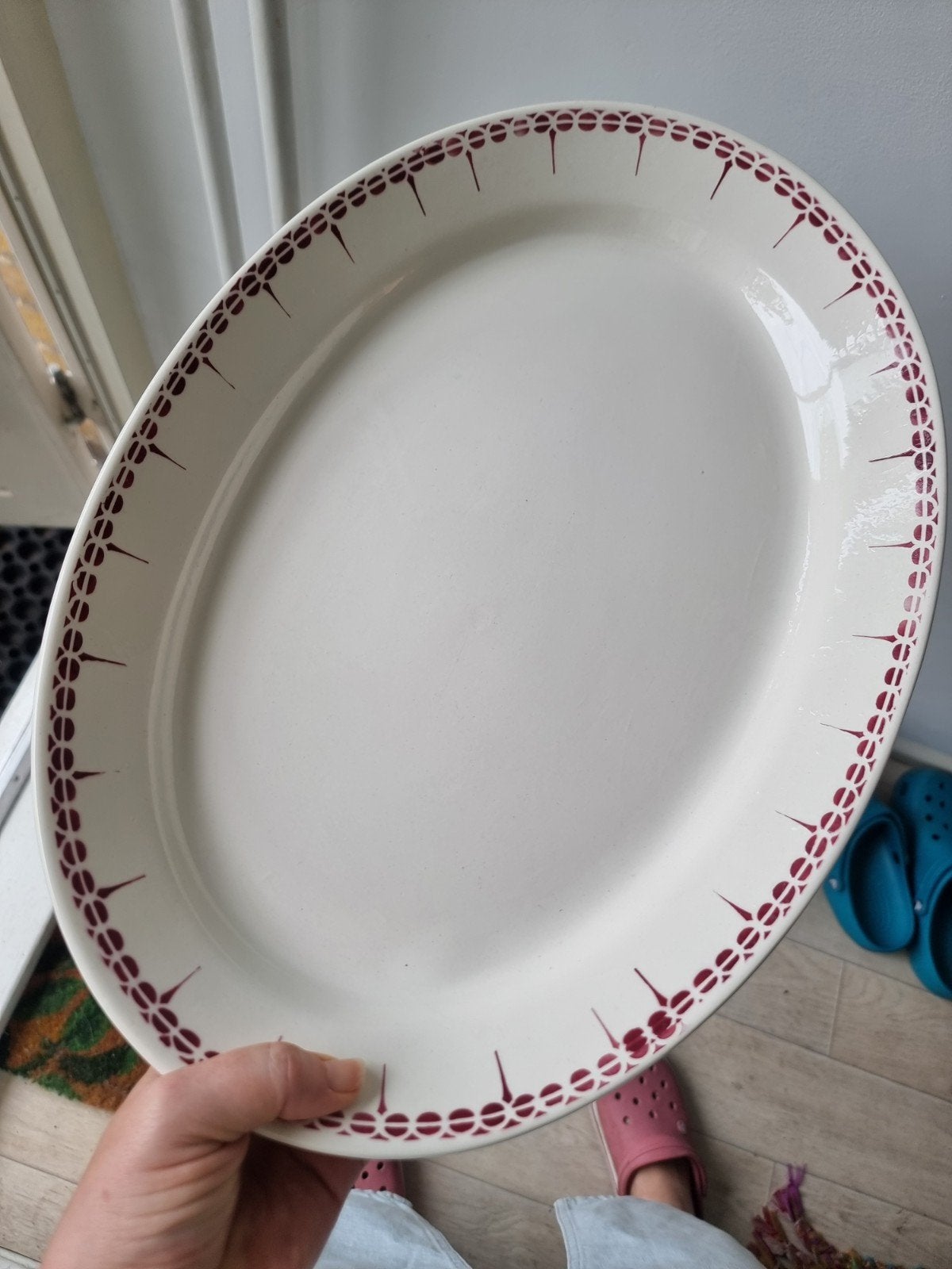 Boch Frères Keramis la louvière serveerschaal vintage - alle, Antiek en Kunst, Antiek | Servies los, Ophalen