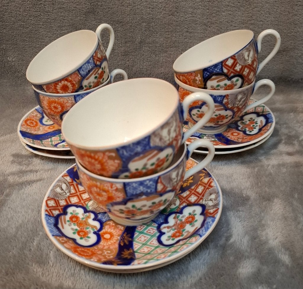 6 Japans Imari (Arita)  kop en schotels, Antiek en Kunst, Ophalen