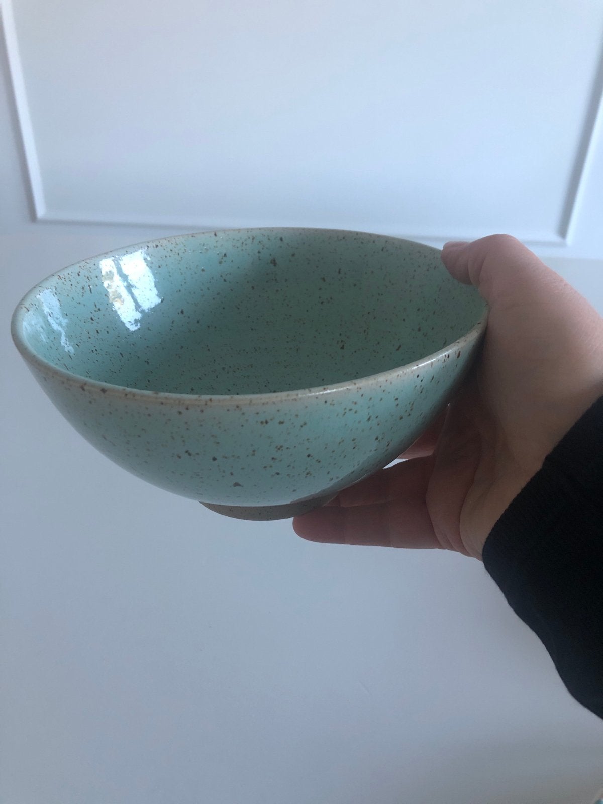 Studio Arhoj Kom - Mint met Speckles, Porselein of Keramiek, Schaal, Rond, Ophalen of Verzenden