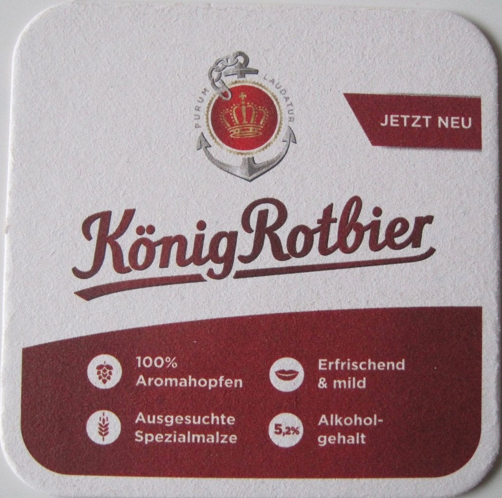 Bierviltje König rotbier, Ophalen of Verzenden, Zo goed als nieuw, Viltje(s), Overige merken