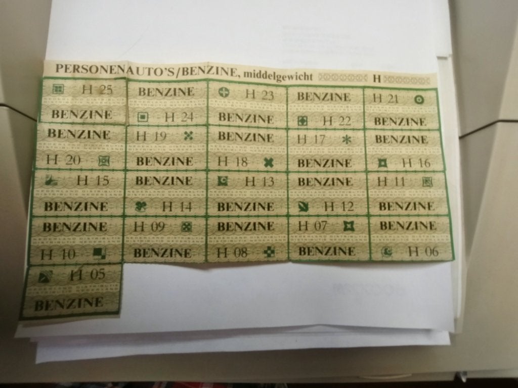 Benzine bonnen uit 2e wereldoorlog, Verzamelen, Ophalen of Verzenden, Overige soorten, Nederland, Overige typen