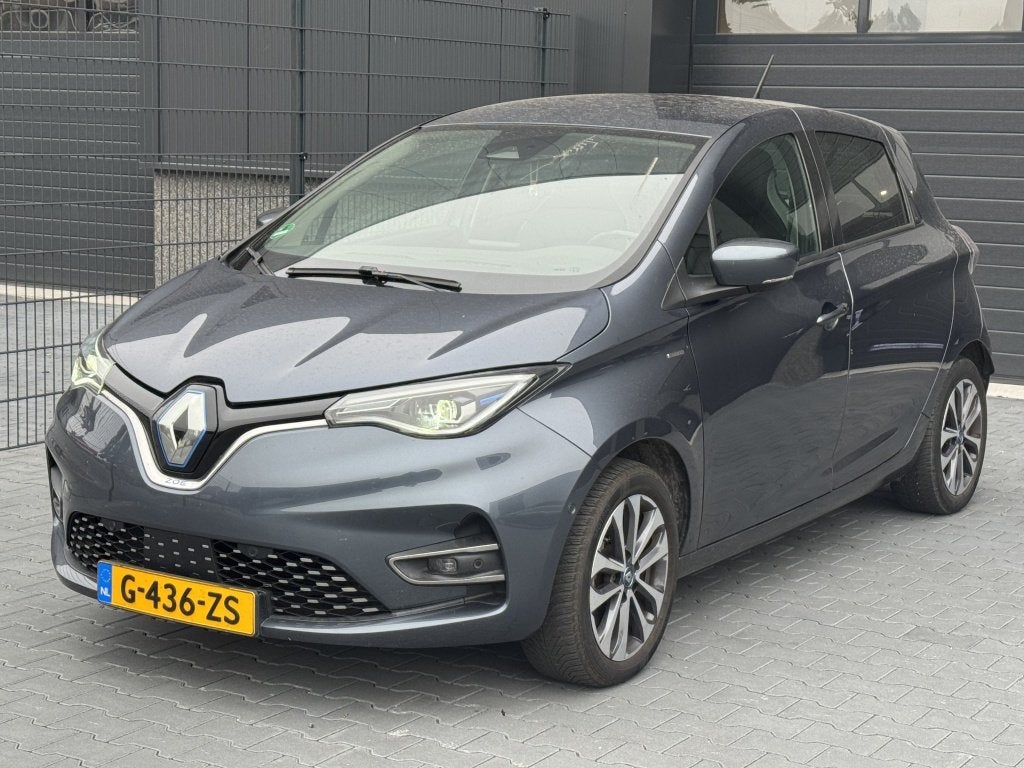 Renault ZOE R135 Edition One 52kWh (KOOPACCU) SOH 91% *LEDER, Automaat, Gebruikt, Zwart, 385 km