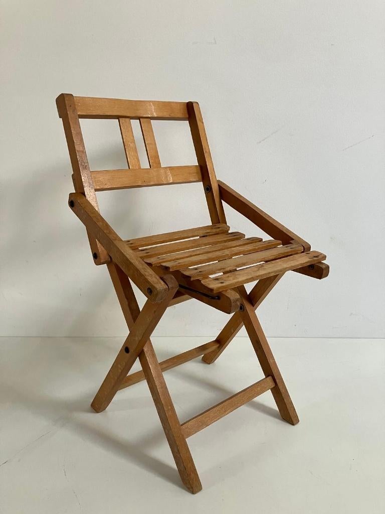 Houten kinderstoel *Camiel* - inklapbaar, Kinderen en Baby's, Kinderstoelen, Gebruikt, Overige typen, Ophalen