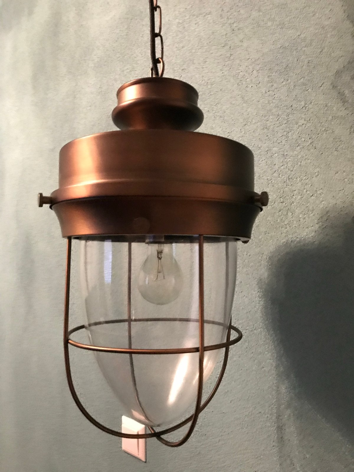 Koperkleurige hang/scheepslamp van DKW Woonvision, Ophalen, Nieuw, Metaal, Industrieel