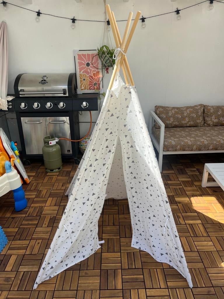 Kinder tipi tent met driehoekjes patroon, Ophalen of Verzenden, Gebruikt