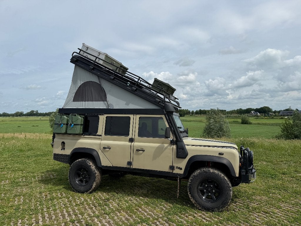 Land Rover Defender Camper '99 / Expeditieklaar+Gereviseerd, Overige merken, Reservewiel, Buscamper of Camperbus, Luifel