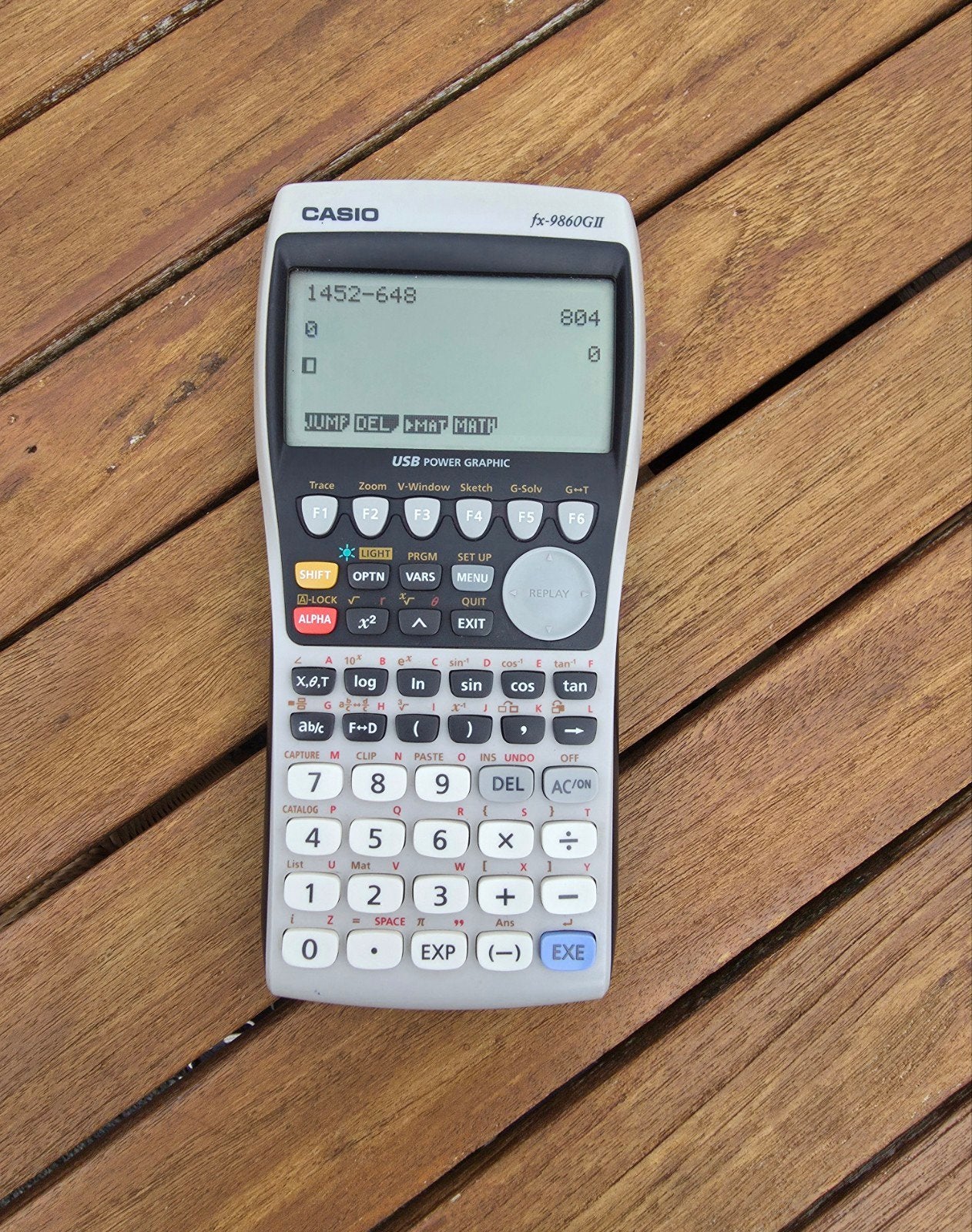 Casio fx-9860GII, Ophalen of Verzenden, Grafische rekenmachine, Zo goed als nieuw