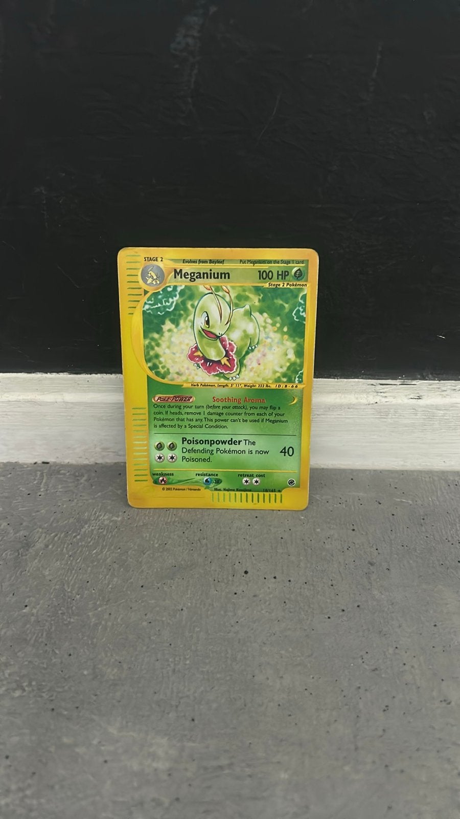 Pokémon kaart Meganium 18/165 REVERSE, Ophalen of Verzenden, Zo goed als nieuw, Losse kaart, Foil