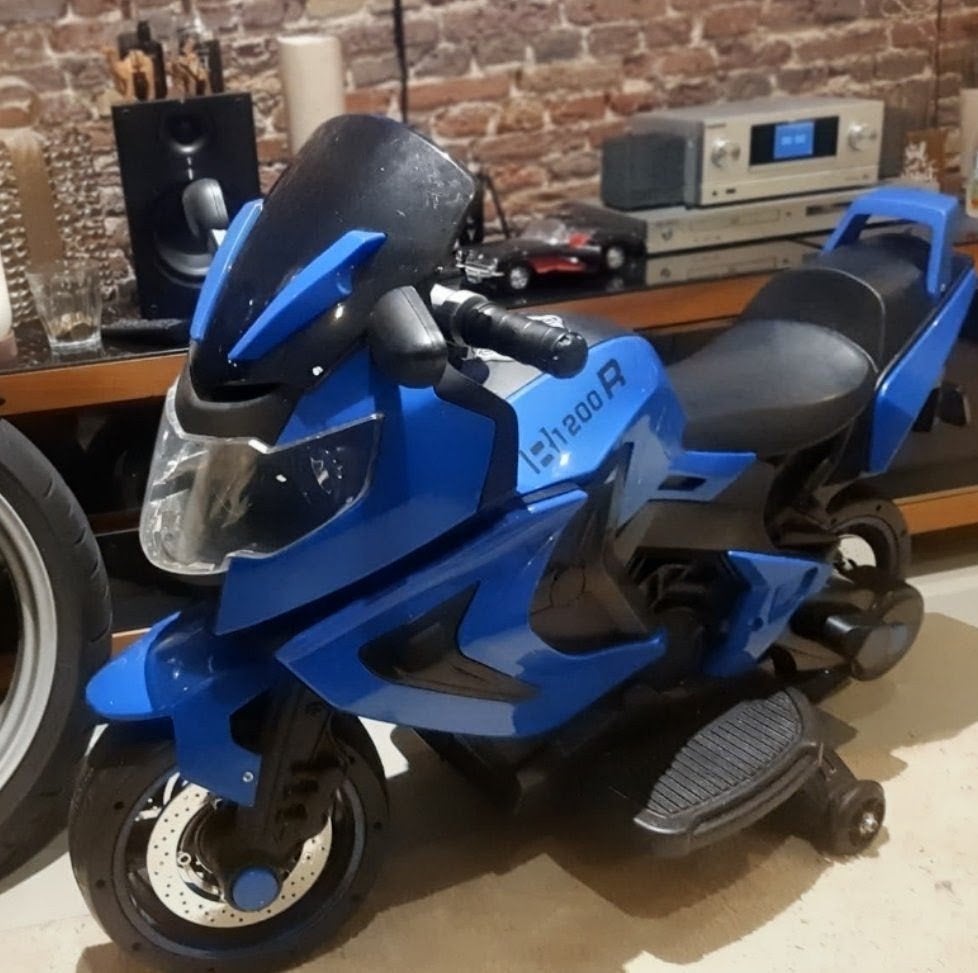 BMW elektrische kindermotorfiets - Blauw, Gebruikt