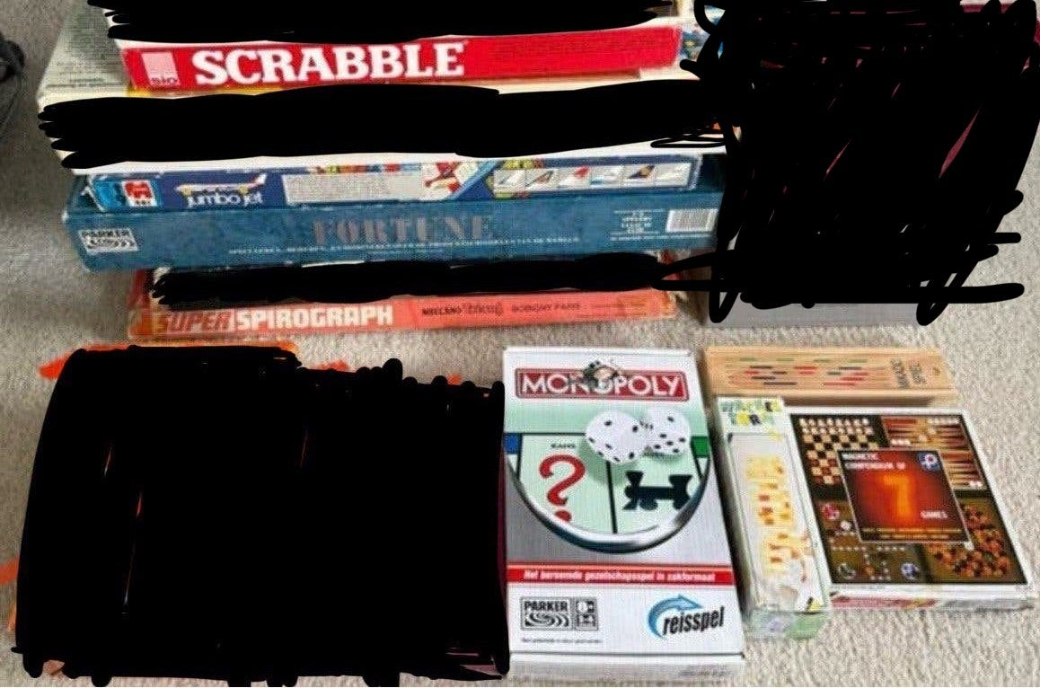Partij diverse spellen, Een of twee spelers, Ophalen, Gebruikt, Reisspel