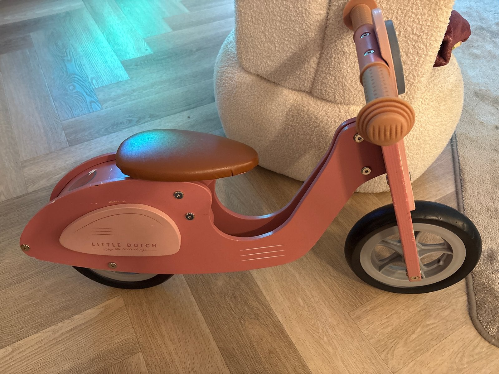 Little Dutch Houten Loopscooter Roze, Kinderen en Baby's, Ophalen, Gebruikt, Loopfiets