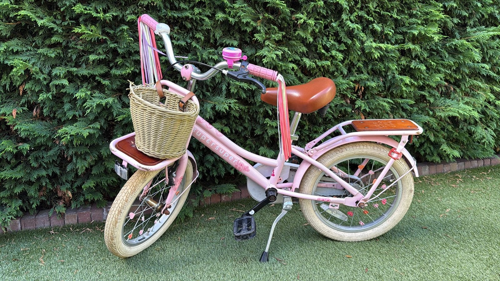 Supersuper Cooper roze meidenfiets 16 inch, Ophalen, Gebruikt, Terugtraprem, 16 tot 20 inch