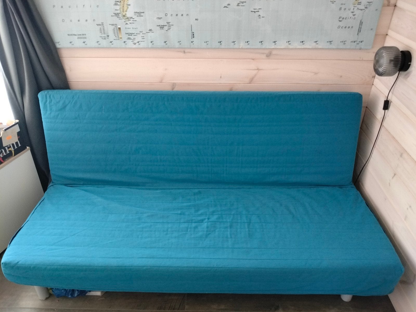 IKEA Beddinge slaapbank - Blauw, Ophalen, 200 cm, 140 cm