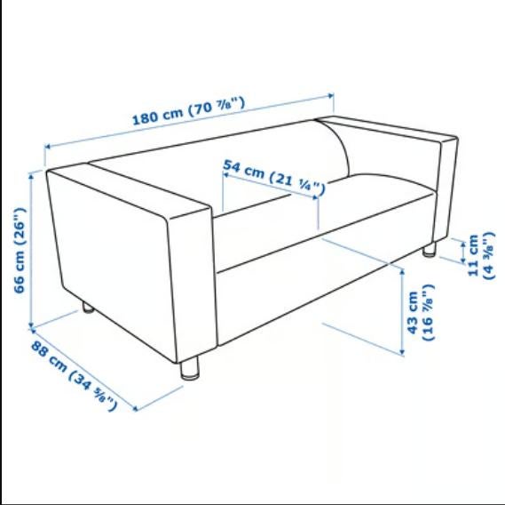 Sofa, Huis en Inrichting, Banken | Sofa's en Chaises Longues, Ophalen, Gebruikt, Minder dan 75 cm, 150 tot 200 cm