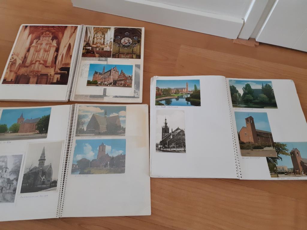 3 fotoalbums met kaarten en foto's van kerken en orgels, 1960 tot 1980, Gebruikt, Foto, Ophalen of Verzenden