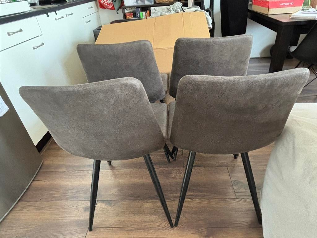 Eetkamerstoelen te koop - Bieden, Ophalen, Gebruikt, Vier, Stof