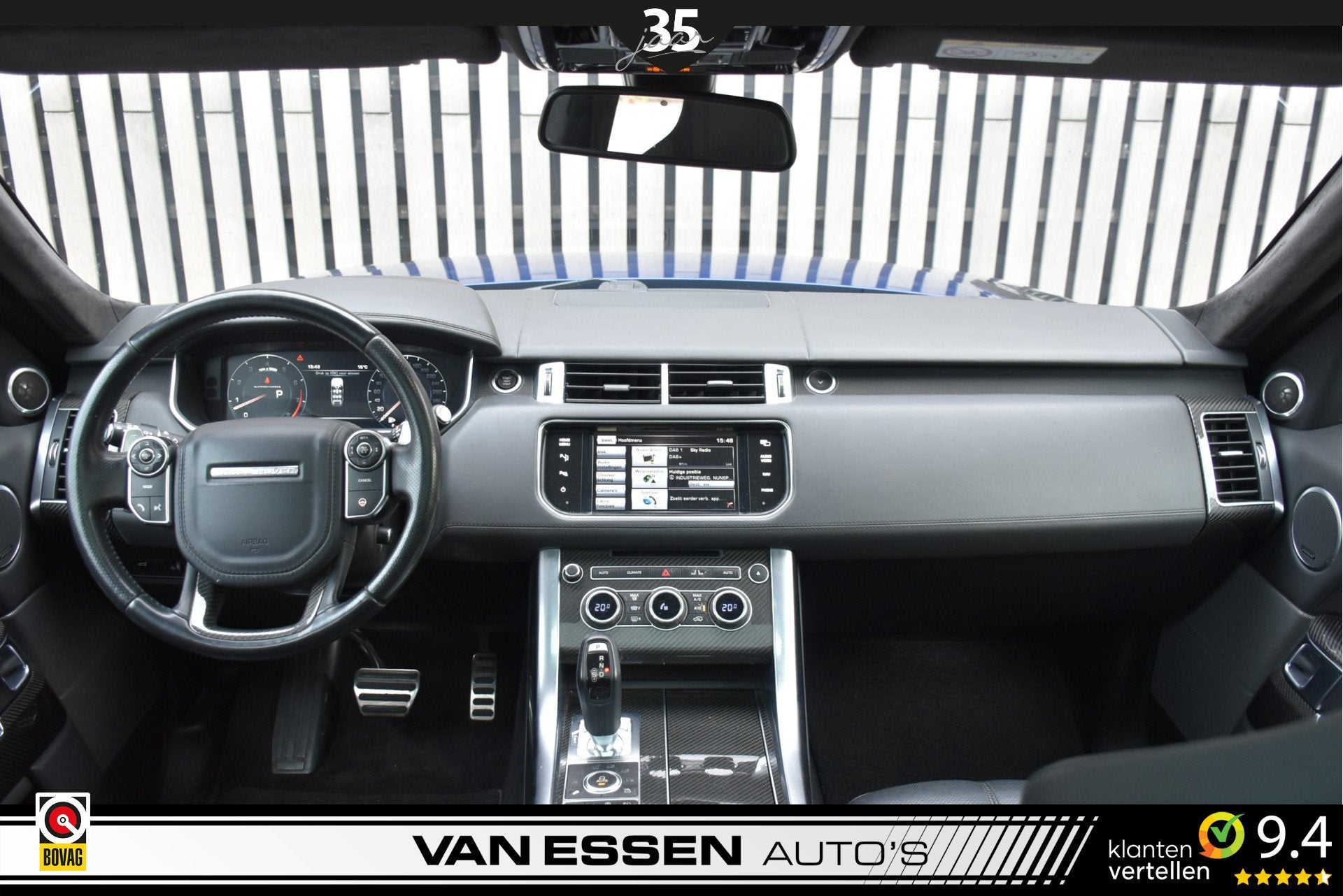 Land Rover Range Rover Sport 5.0 V8 Supercharged SVR Pano Ca, Auto's, Land Rover, Automaat, Euro 5, Blauw, 3000 kg