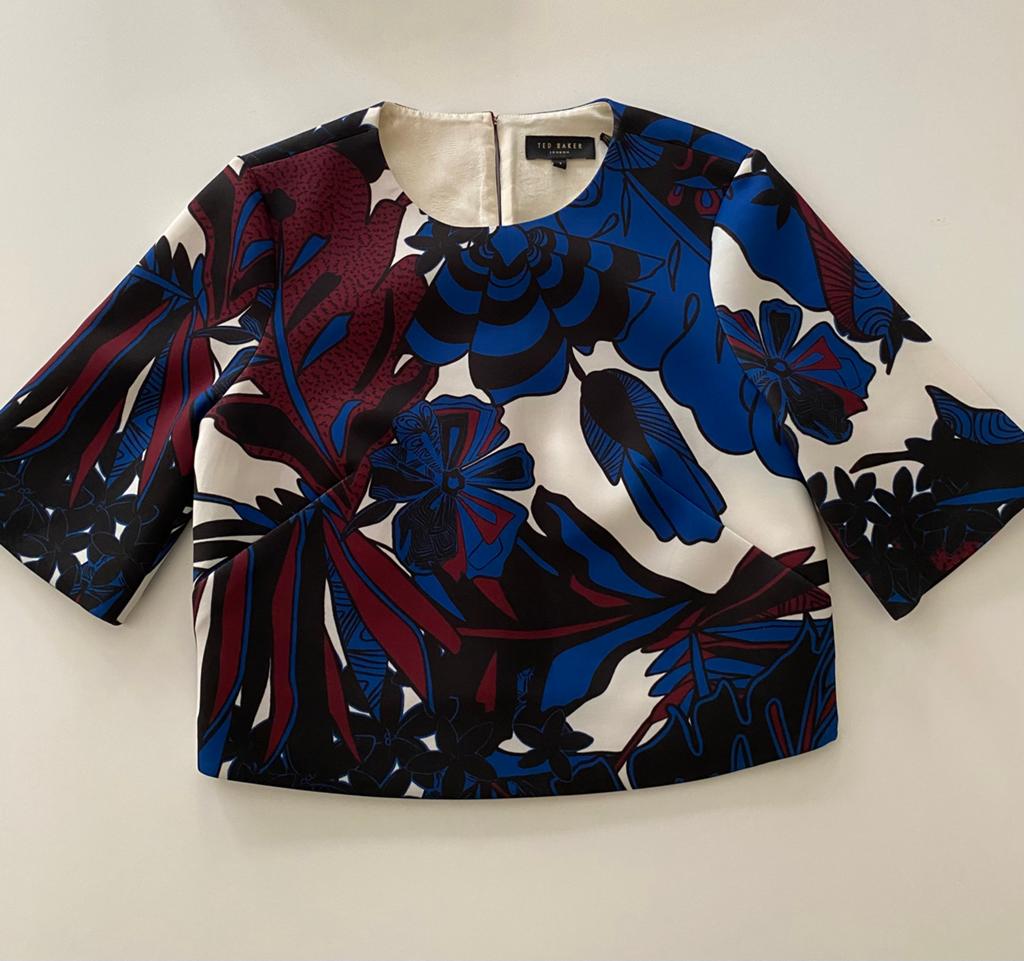 Mooie Ted Baker Top, maat 34, vraagprijs 20 eur, Kleding | Dames, Tops, Blauw, Ophalen of Verzenden, Korte mouw, Maat 34 (XS) of kleiner