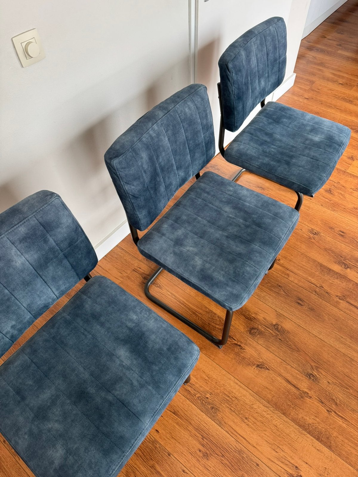 3 petrol eetkamerstoelen - Trendhopper, Huis en Inrichting, Stoelen, Ophalen