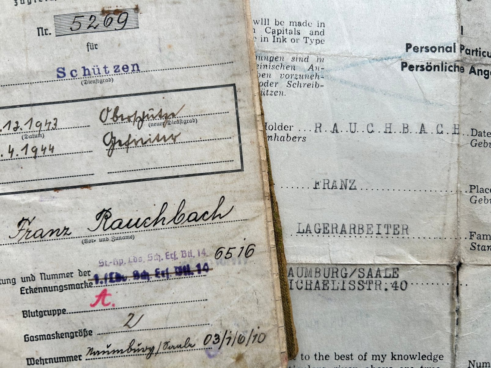 WW2 Duitse Soldbuch met geallieerde uitdiensttreding papier, Verzamelen, Ophalen of Verzenden, Landmacht, Duitsland, Overige typen
