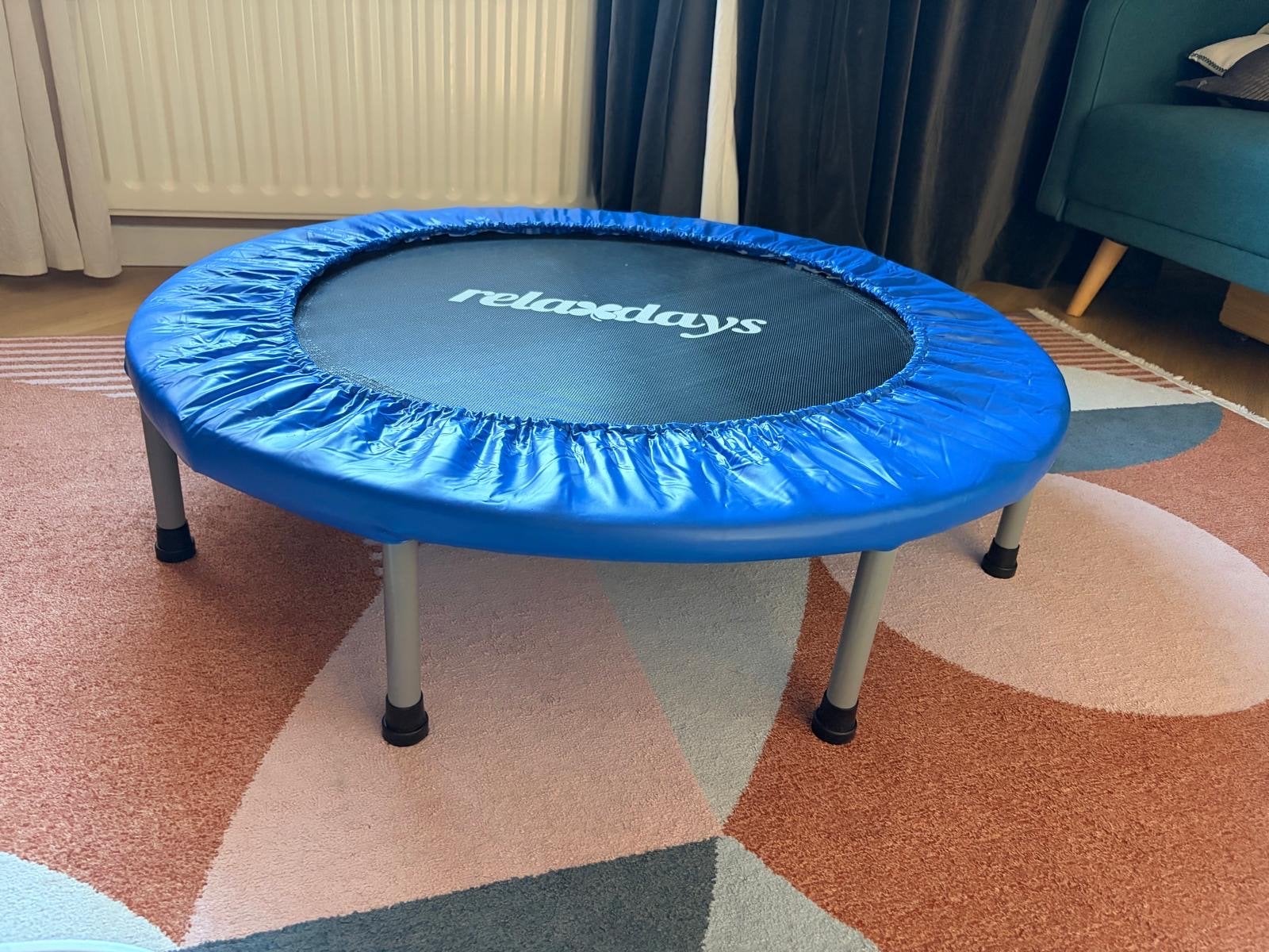 Relaxdays Mini Trampoline - Blauw, Sport en Fitness, Ophalen, Zo goed als nieuw, Overige typen