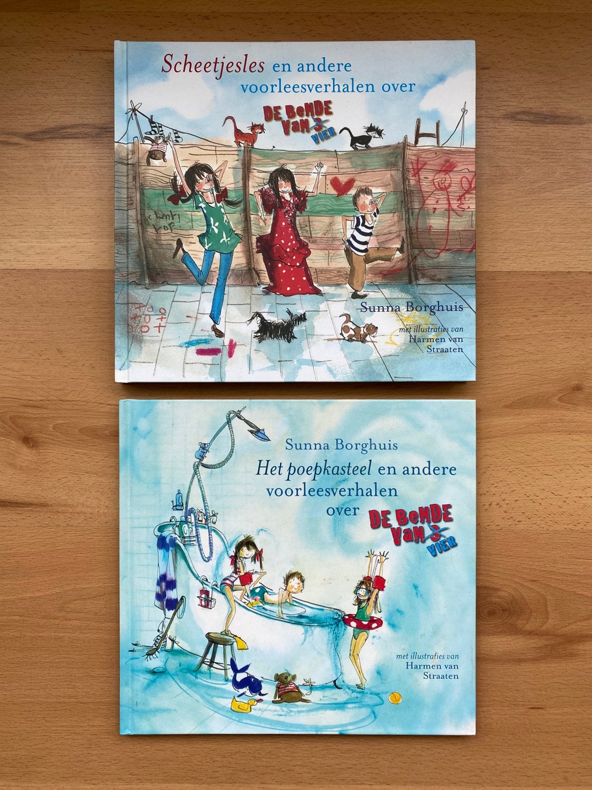 De bende van(3) 4 voorleesboek, Sunna Borghuis, poepkasteel, Ophalen of Verzenden, Gelezen, Fictie algemeen