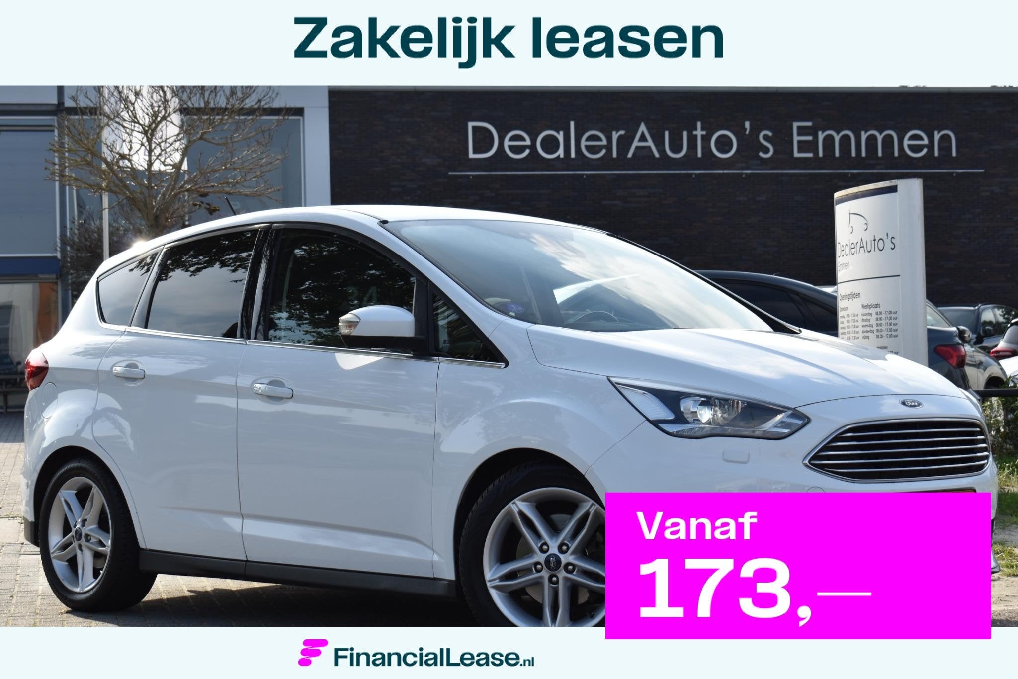 Ford C-Max 1.5 ECC LMV NAVI CRUISE TREKHAAK, Euro 6, 4 cilinders, Wit, Geïmporteerd